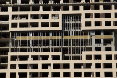 betonnen hoogbouw bouwplaats
