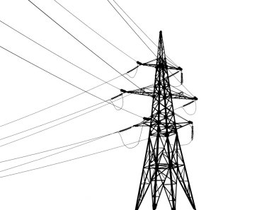 elektrik direkleri ve çizgi