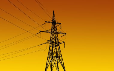 elektrik direkleri ve çizgi