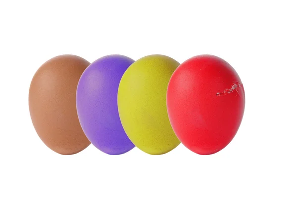 Une collection d'œufs de Pâques colorés — Photo