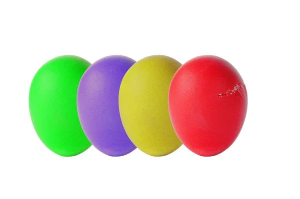 Uma coleção de ovos de páscoa coloridos — Fotografia de Stock