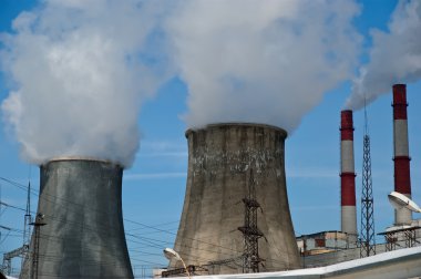 boruları, elektrik santrali yanan kömür