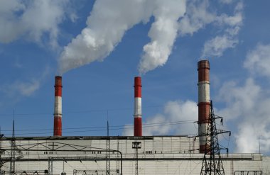 boruları, elektrik santrali yanan kömür