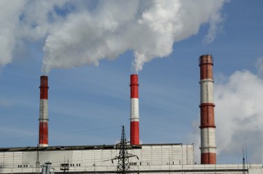 boruları, elektrik santrali yanan kömür