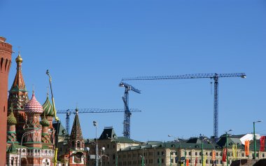 Moskova kremlin güneşli bir günde, Rusya Federasyonu