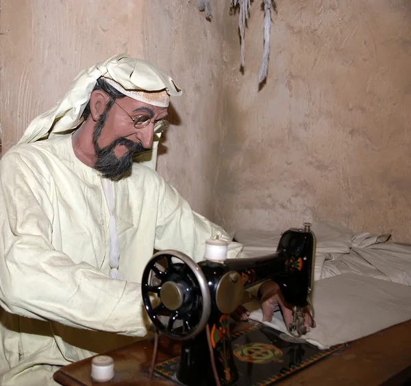模特归属 （贝都因人）。阿拉伯联合酋长国迪拜博物馆 — 图库照片