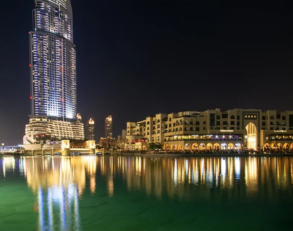 Dirección del hotel moderno en el centro de Burj Dubai, Dubai —  Fotos de Stock