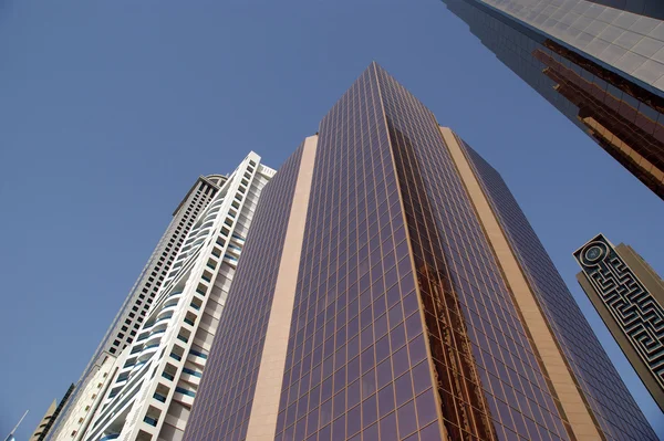 Modern felhőkarcolók, Sheikh zayed road, Dubai, Egyesült Arab Emírségek — Stock Fotó
