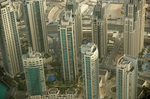 Dubai, EAU. Vista aérea desde la altura de Burj Khalifa — Foto de Stock