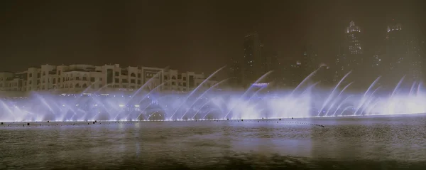 Famous dubai musical fountain, United Arab Emirates — Stock Photo, Image