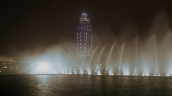 Célèbre fontaine musicale dubai, Émirats arabes unis — Photo