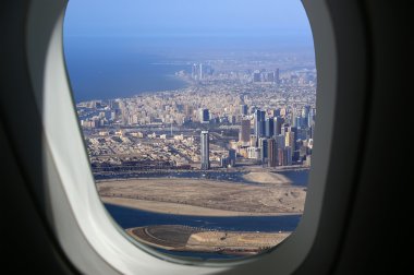 Havadan görünümü. Dubai, Birleşik Arap Emirlikleri (BAE).