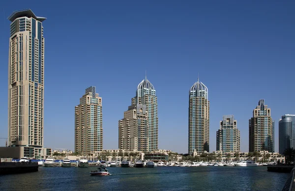 Modern skyscrapers, Dubai Marina, Dubai, United Arab Emirates — Stock Photo, Image