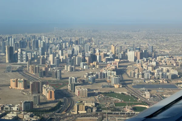 Widok z lotu ptaka. Dubai, Zjednoczone Emiraty Arabskie (ZEA). — Zdjęcie stockowe