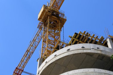 Beton kalıp inşaat sitesinde
