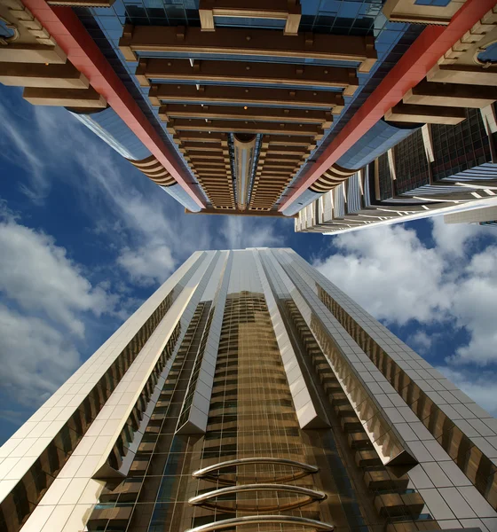 Σύγχρονη ουρανοξύστες, sheikh zayed road, Ντουμπάι — Φωτογραφία Αρχείου
