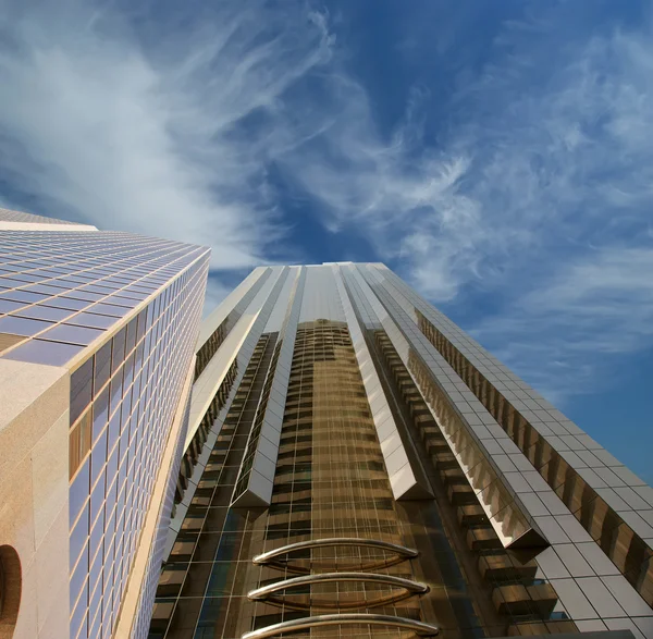 Arranha-céus modernos, Sheikh zayed road, Dubai — Fotografia de Stock