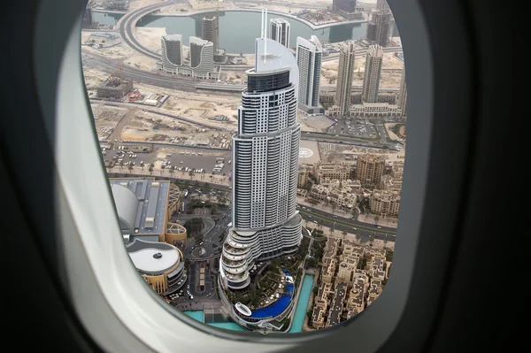 Dubai, EAU. Vista aérea desde la altura de Burj Khalifa — Foto de Stock