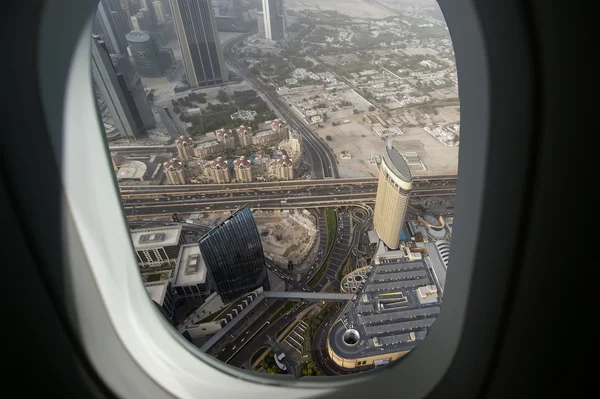 Dubai, Egyesült Arab Emírségek. A légi felvétel a magasság, a Burj Khalifa — Stock Fotó