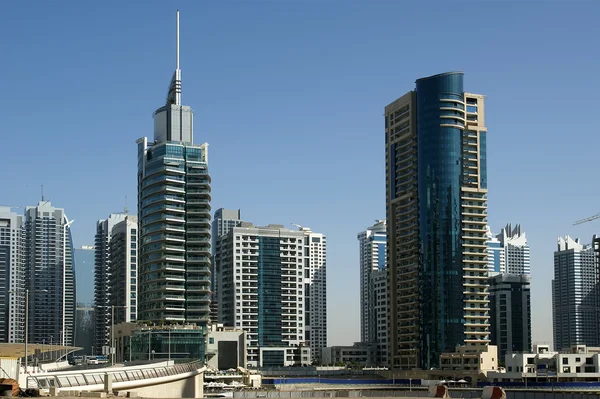 Rascacielos modernos, Dubai Marina, Dubai, Emiratos Árabes Unidos —  Fotos de Stock