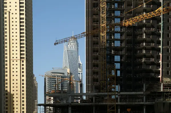 Moderne wolkenkrabbers, dubai marina, dubai, Verenigde Arabische Emiraten — Stockfoto