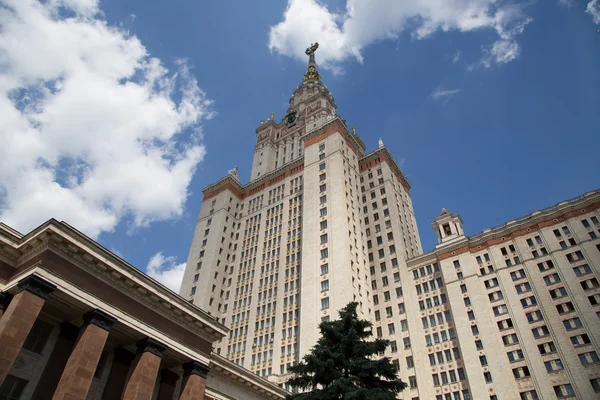 Lomonosov Moscow State University, Hauptgebäude, Russland — Stockfoto