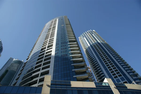 Rascacielos modernos, Dubai Marina, Dubai, Emiratos Árabes Unidos — Foto de Stock