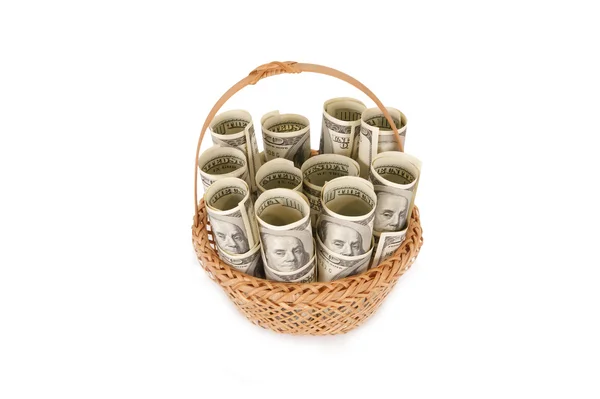 Hundred dollar bills money pile — Stock Photo, Image