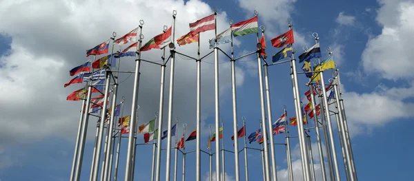 Flags of European countries — Stock Photo, Image