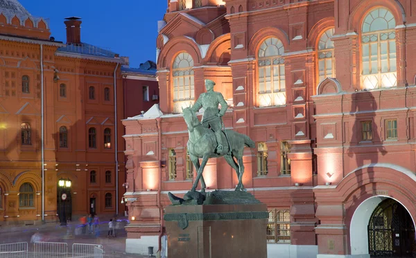 Állami Történeti Múzeum éjjel. Moscow, Oroszország — Stock Fotó