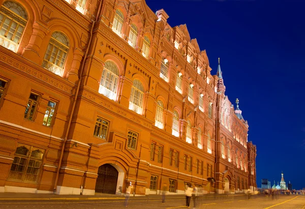 Staatliches Historisches Museum bei Nacht. Moskau, Russland — Stockfoto