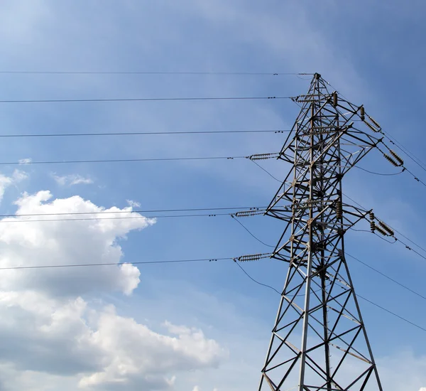 Electricity pylons and line — Stock Photo, Image