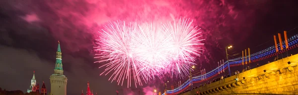 Firework over Moscow. Russia — Stock Photo, Image