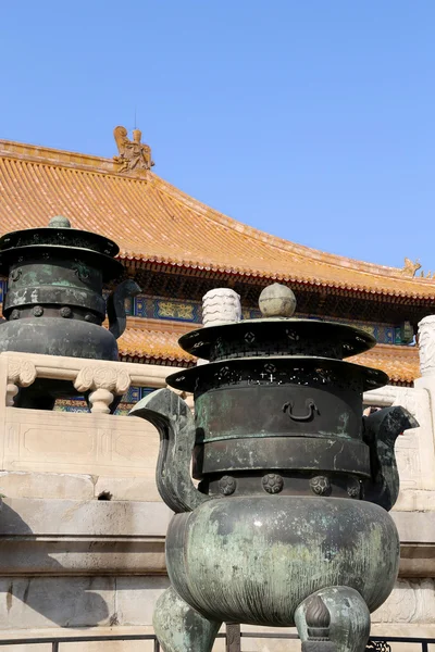 Cidade Proibida, Pequim, China foi o palácio imperial chinês desde a Dinastia Ming até o final da Dinastia Qing. — Fotografia de Stock