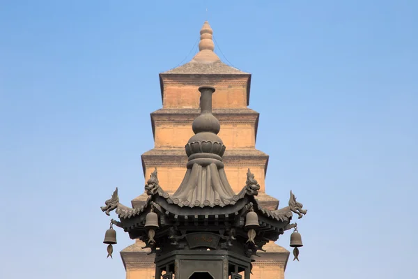 Giant Wild Goose Pagoda or Big Wild Goose Pagoda, is a Buddhist pagoda located in southern Xian (Sian, Xi 'an), China — стоковое фото