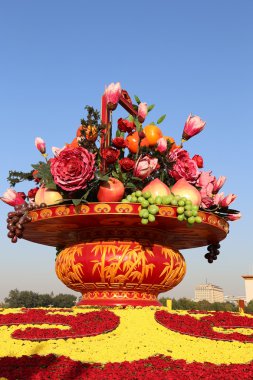 büyük çiçek sepeti tiananmen Meydanı, beijing, Çin