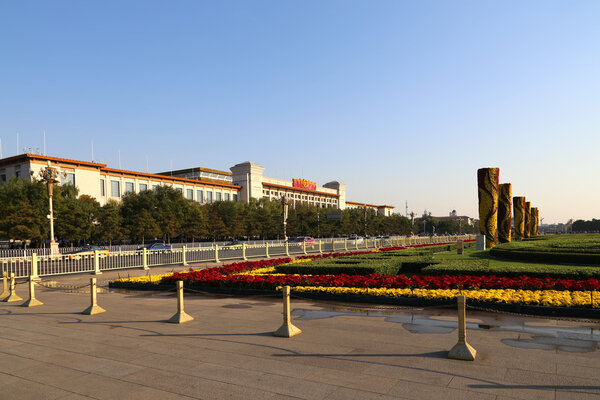 Tiananmen Square -- is a large city square in the center of Beijing, China