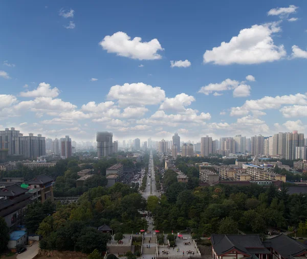 Vista da cidade de Xian (Sian, Xi 'an), província de Shaanxi, China — Fotografia de Stock