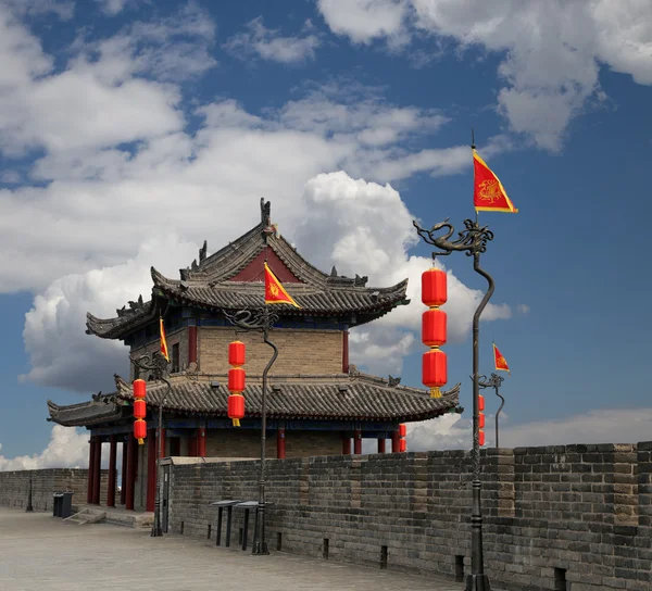 Fortificações de Xian (Sian, Xi 'an) uma antiga capital da China — Fotografia de Stock