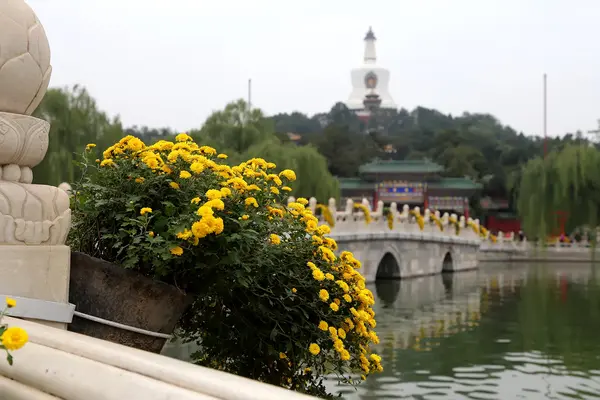 Beihai Park -- is an imperial garden to the northwest of the Forbidden City in Beijing — Stock Photo, Image