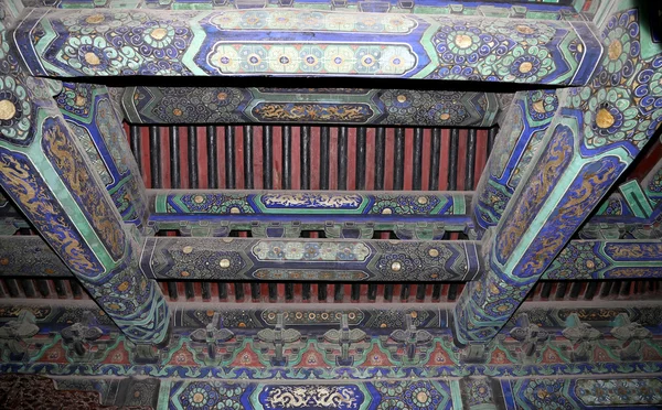 Temple of Heaven (Altar of Heaven)-- Inside the Hall of Prayer for Good Harvests, Beijing, China — Stock Photo, Image