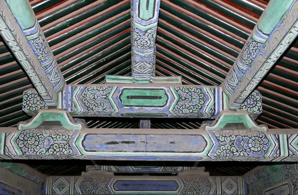 Templo do Céu (Altar do Céu) -- Dentro do Salão de Oração para as Boas Colheitas, Pequim, China — Fotografia de Stock