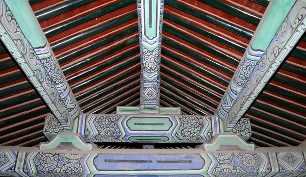 Temple of Heaven (Altar of Heaven)-- Inside the Hall of Prayer for Good Harvests, Beijing, China — Stock Photo, Image