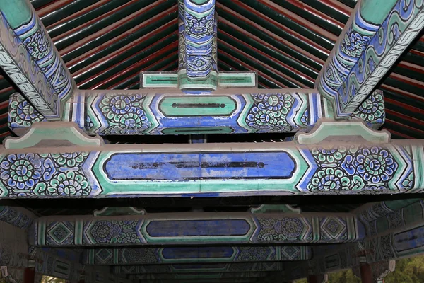 Templo do Céu (Altar do Céu) -- Dentro do Salão de Oração para as Boas Colheitas, Pequim, China — Fotografia de Stock