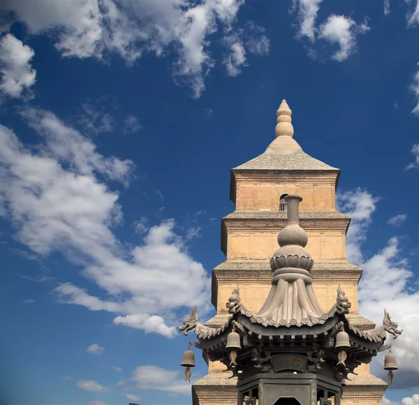 Obří divoké husy pagoda nebo velké divoké husy pagoda, je buddhistická pagoda v jižním xian (sian, xi'an), shaanxi provincie, Čína — Stock fotografie