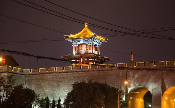 Fortifications of Xian (Sian, Xi'an) an ancient capital of China-- represent one of the oldest and best preserved Chinese city walls — Stock Photo, Image