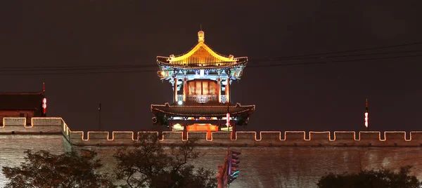 Fortificações de Xian (Sian, Xi 'an) uma antiga capital da China- representam uma das mais antigas e melhor preservadas muralhas da cidade chinesa — Fotografia de Stock