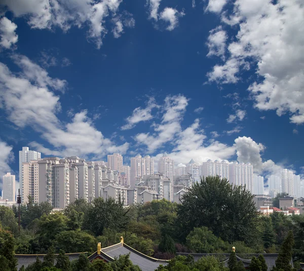 Uitzicht over de stad van xian (sian, xi'an), shaanxi province, china — Stockfoto