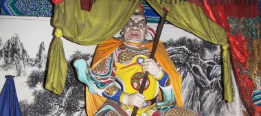 dharmapala (dharma koruyucusu), Pekin, Çin Budist tapınağı.