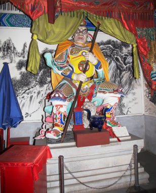 dharmapala (dharma koruyucusu), Pekin, Çin Budist tapınağı.